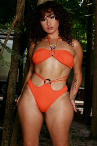 "Mai- Tai" High- Waist Swimsuit Bottom