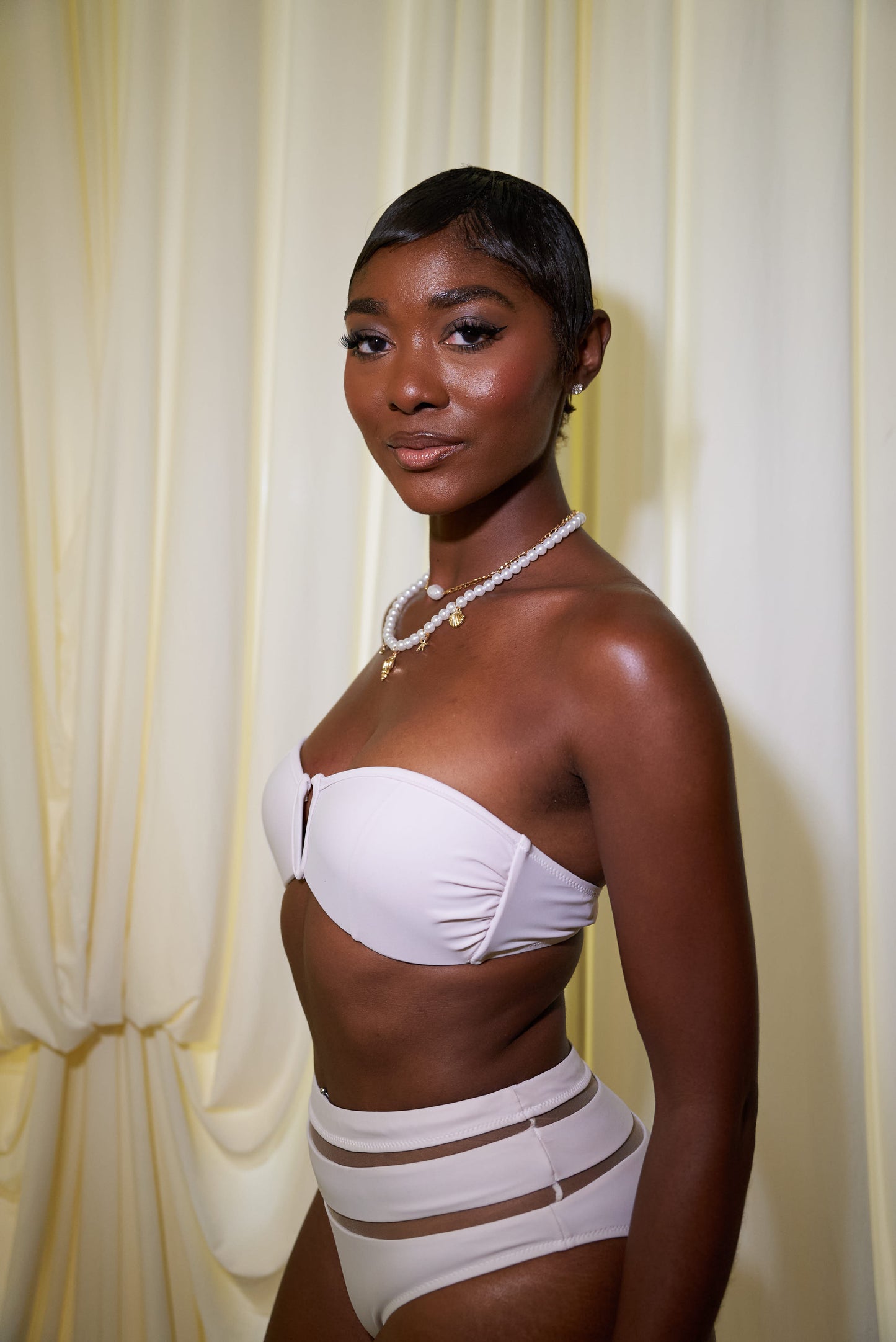 "Summer Night" High-waist Swimsuit Top